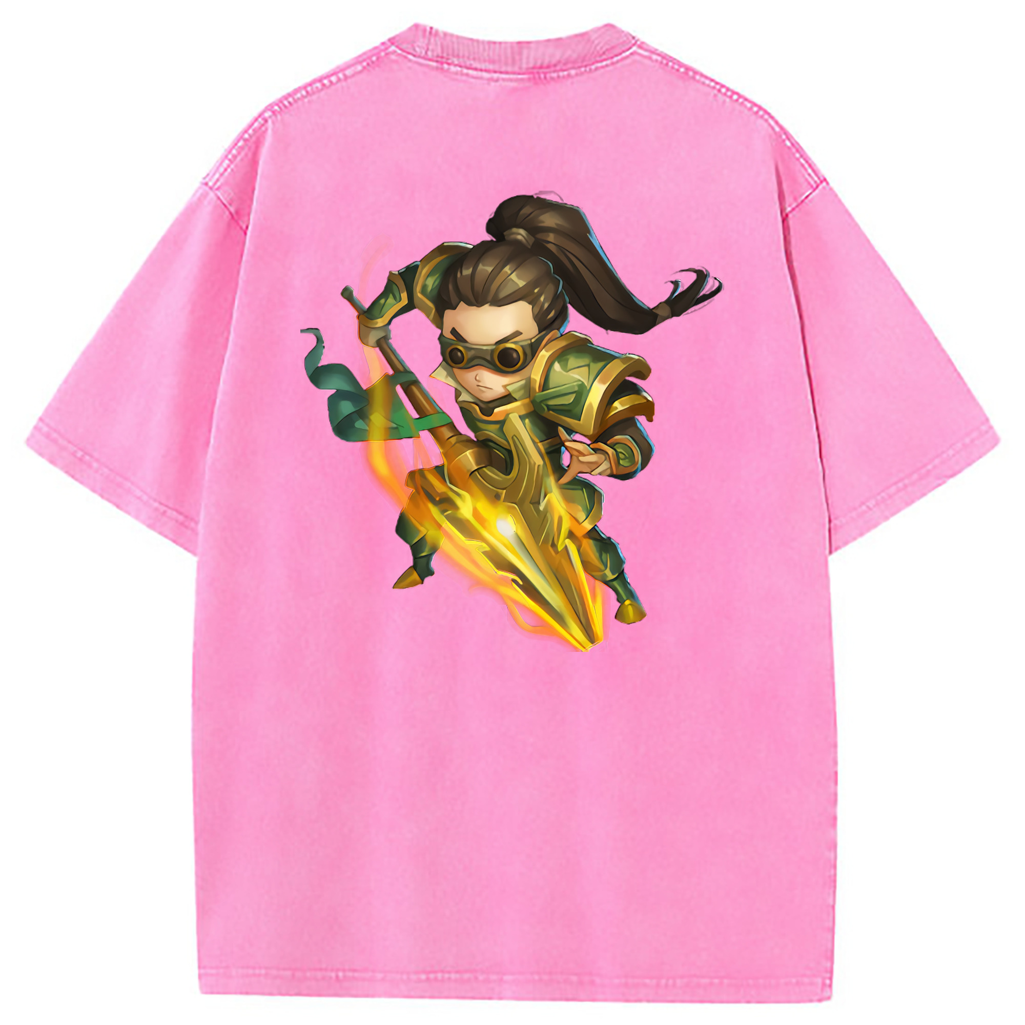 （画像用） リーグ・オブ・レジェンド League of Legends LOL 綿100% ヴィンテージ風 半袖Tシャツ（背面プリント）
